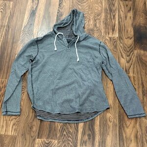 Lucky Brand Men's Charcoal Hooded Sweater